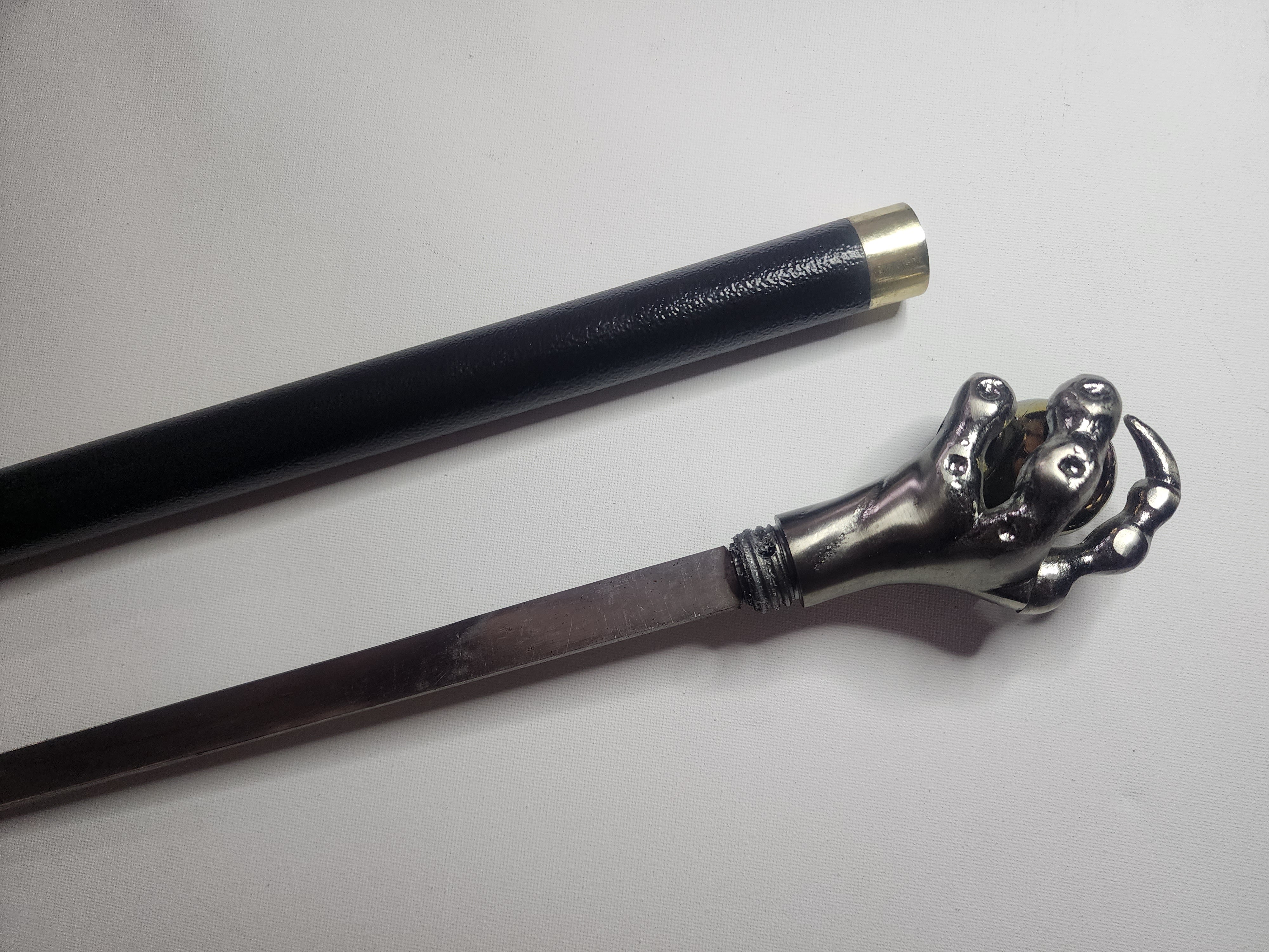 " Claw " Walking cane with Hidden Sword 36" Overall