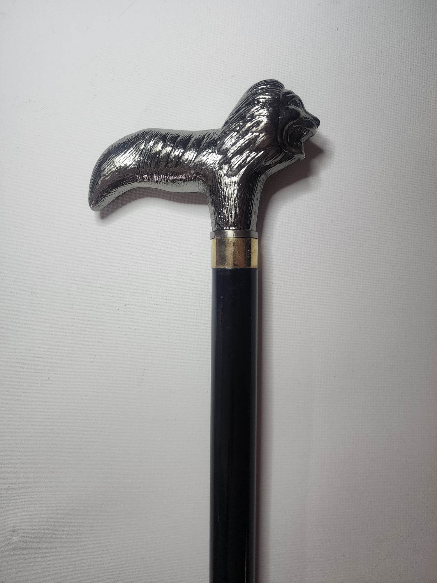 Lion Walking Cane with Hidden Sword 37" Overall